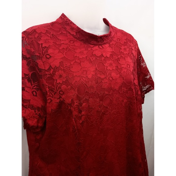Torrid new red fit n flare flowy mid lace romantic vamp party valentine 2X dress - Picture 6 of 11